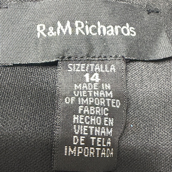 R&M Richards Navy Lace Maxi Dress Formal Gown Evening Cocktail Dress Luxury - Picture 3 of 17